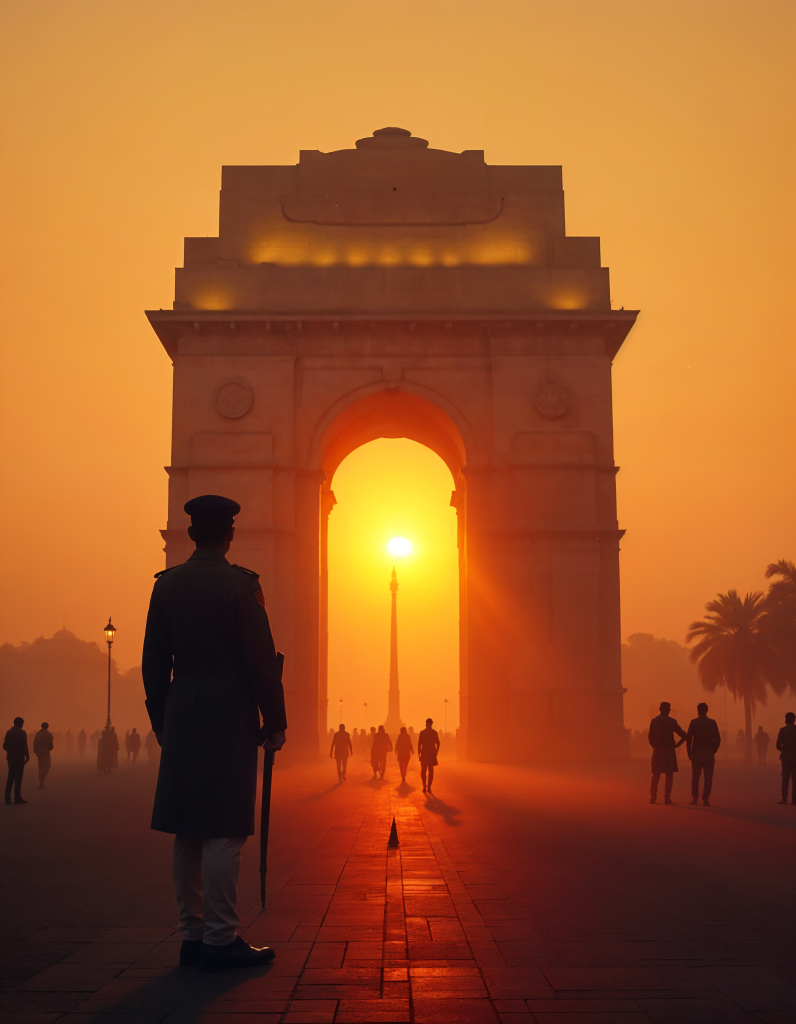 morning view of the India gate
