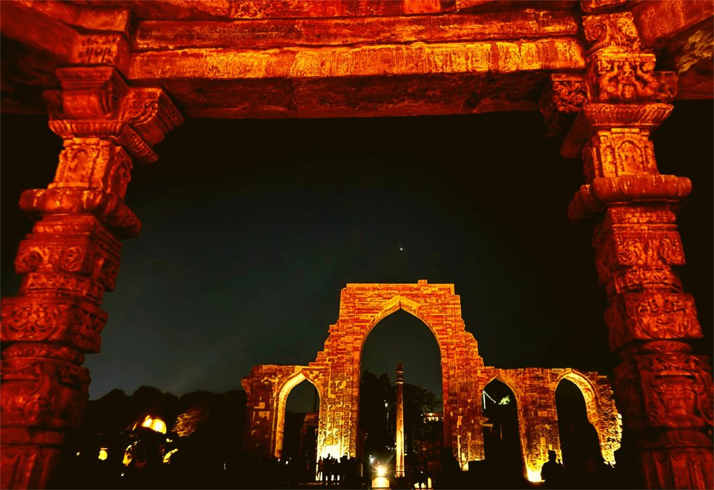 Gate near iron pillar in Qutub minar